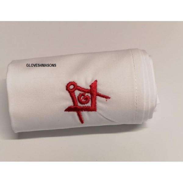 Masonic Pocket Handkerchief SC&G In( Red )