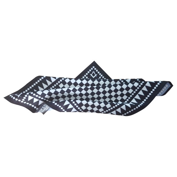 Masonic Handkerchief In Black & white S&C