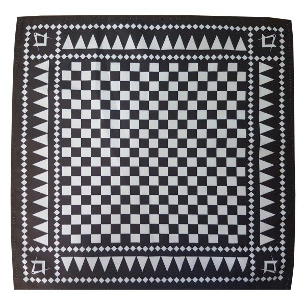 Masonic Handkerchief In Black & white S&C