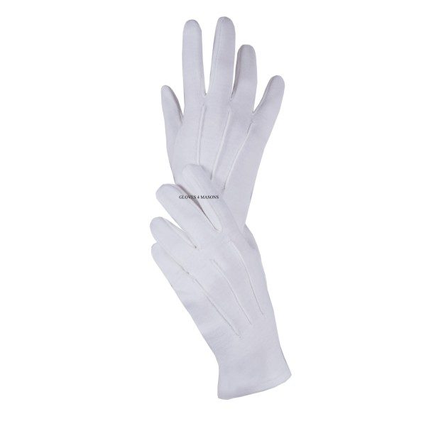 Freemasons Masonic Cotton Plain White Gloves For Ladies